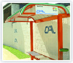 Abrigo para ponto de ônibus Cyal